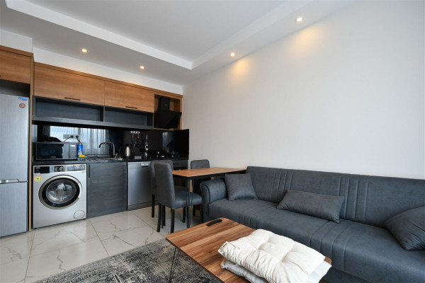1+1 Apartment for Rent in a New Comfort-Class Residential Complex in Mahmutlar
