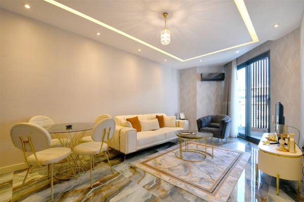 1+1 Apartment for Rent on the First Coastline in Oba
